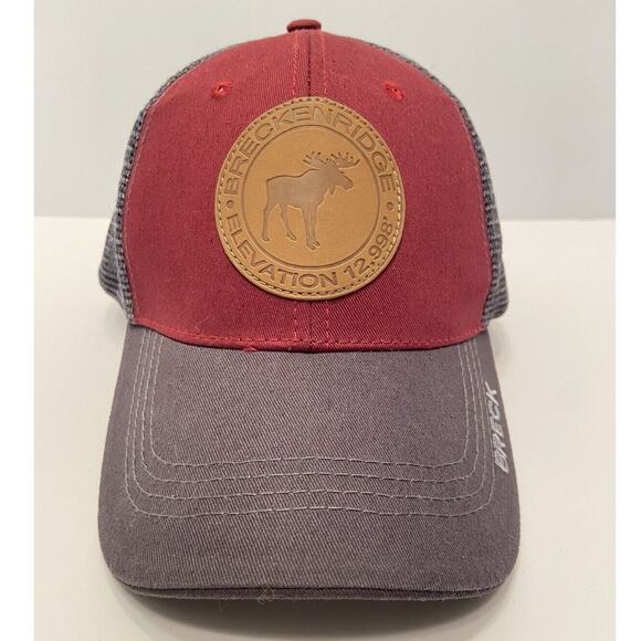 ULURU Breckenridge Colorado Snapback Hat Mens Blue Gray Wool Embroidered Patch - Picture 1 of 10